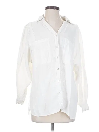 Pre-owned Topshop 3/4 Sleeve Blouse In Ivory