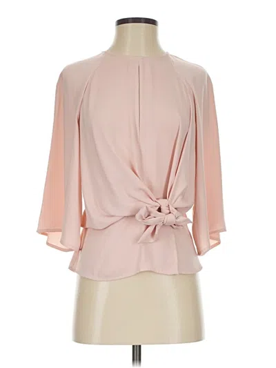 Pre-owned Topshop 3/4 Sleeve Blouse In Pink