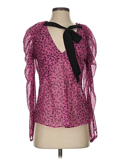 Pre-owned Topshop 3/4 Sleeve Blouse In Pink