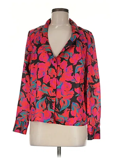 Pre-owned Topshop 3/4 Sleeve Blouse In Red