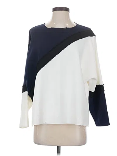 Pre-owned Topshop 3/4 Sleeve Blouse In White