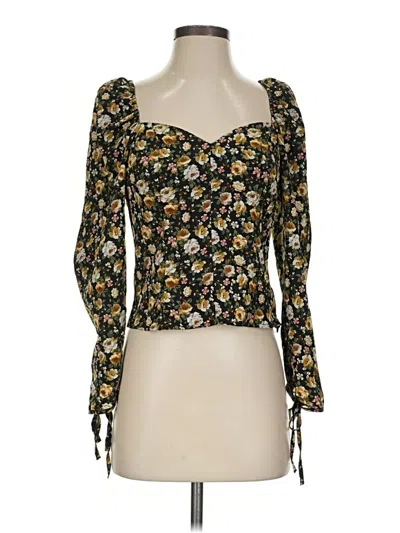 Pre-owned Topshop 3/4 Sleeve Blouse In Yellow