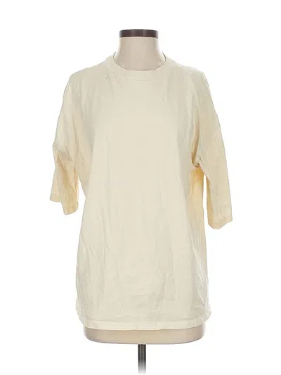 Pre-owned Topshop 3/4 Sleeve T-shirt In White