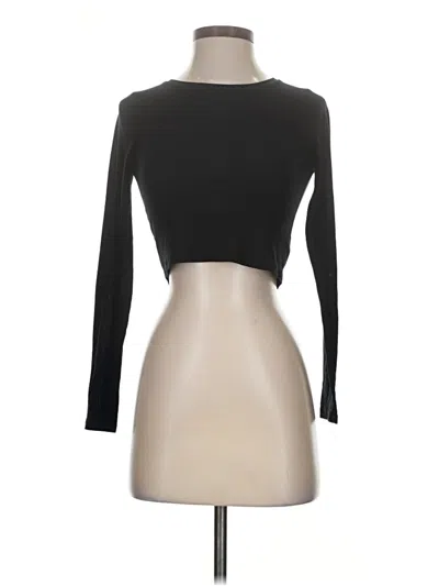 Pre-owned Topshop 3/4 Sleeve T-shirt In Black