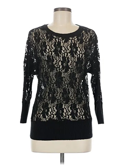 Pre-owned Topshop 3/4 Sleeve T-shirt In Black