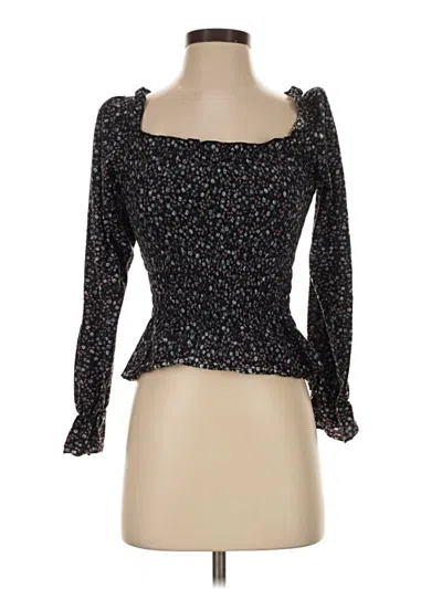Pre-owned Topshop 3/4 Sleeve T-shirt In Black
