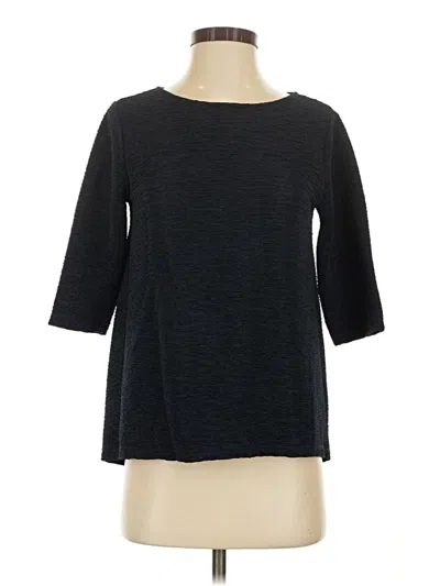 Pre-owned Topshop 3/4 Sleeve T-shirt In Black