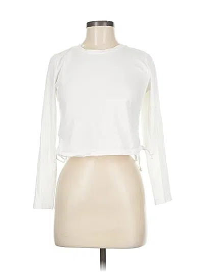Pre-owned Topshop 3/4 Sleeve T-shirt In Ivory