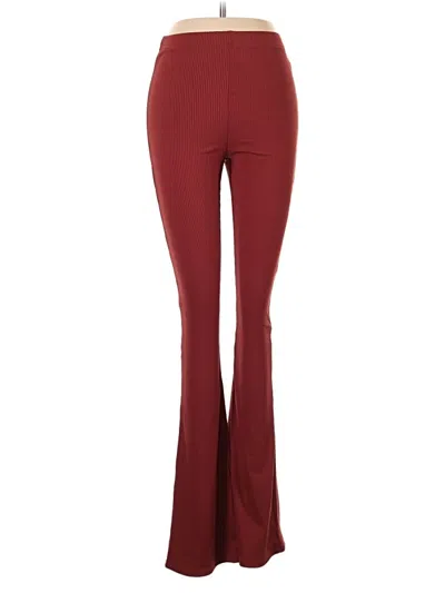 Pre-owned Topshop Active Pants In Burgundy