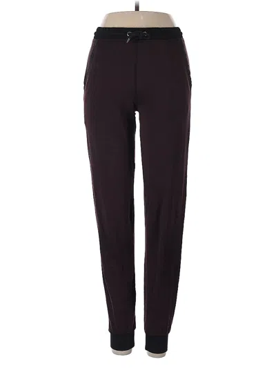 Pre-owned Topshop Active Pants In Burgundy
