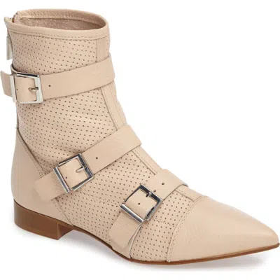Topshop Andrew Buckle Boot In Brown