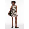 Topshop Animal Print Cotton Romper In Black