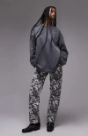 Topshop Animal Print Jeans In Multi