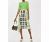 Topshop Asymmetrical Plaid Midi Skirt In Multicolor In Multi