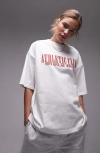 TOPSHOP ATHLETIC CLUB OVERSIZE GRAPHIC T-SHIRT