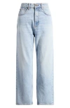 Topshop Awkward Barrel Jeans In Light Blue