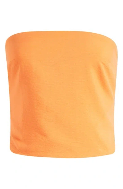 Topshop Bandeau Top In Orange