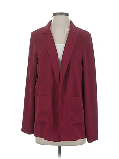 Pre-owned Topshop Blazer Jacket In Burgundy