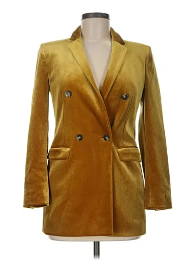 Pre-owned Topshop Blazer Jacket In Gold
