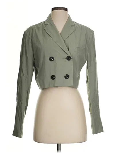 Pre-owned Topshop Blazer Jacket In Green