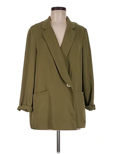 Pre-owned Topshop Blazer Jacket In Green