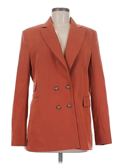 Pre-owned Topshop Blazer Jacket In Orange
