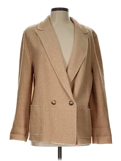 Pre-owned Topshop Blazer Jacket In Tan