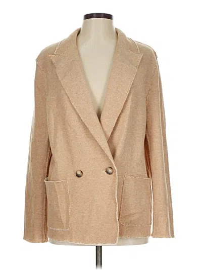 Pre-owned Topshop Blazer Jacket In Tan