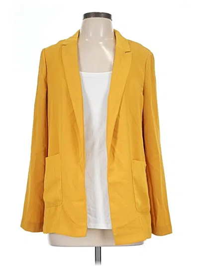 Pre-owned Topshop Blazer Jacket In Yellow