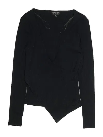 Pre-owned Topshop Bodysuit In Black