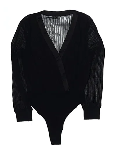 Pre-owned Topshop Bodysuit In Black