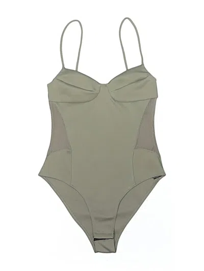 Pre-owned Topshop Bodysuit In Green