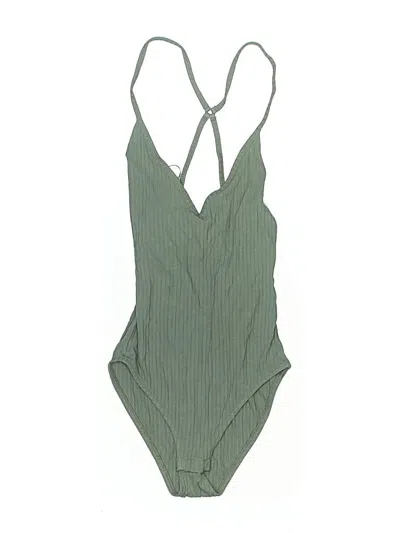 Pre-owned Topshop Bodysuit In Green