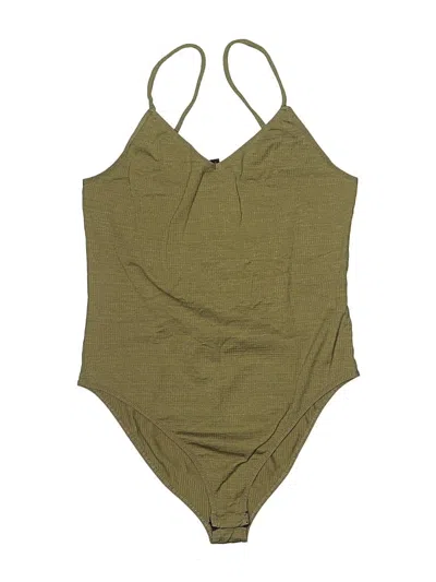 Pre-owned Topshop Bodysuit In Green