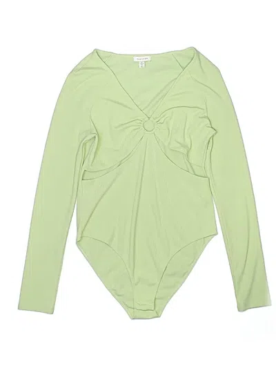 Pre-owned Topshop Bodysuit In Green