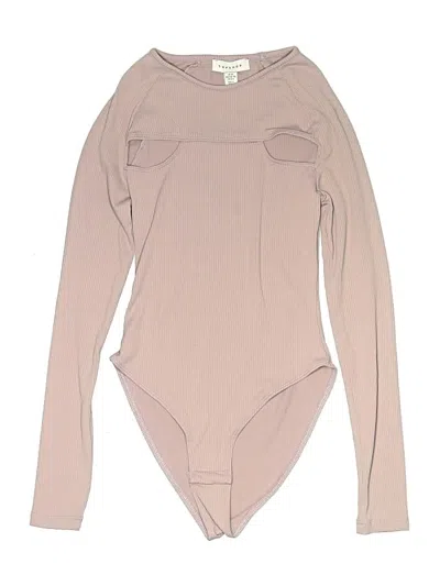 Pre-owned Topshop Bodysuit In Tan