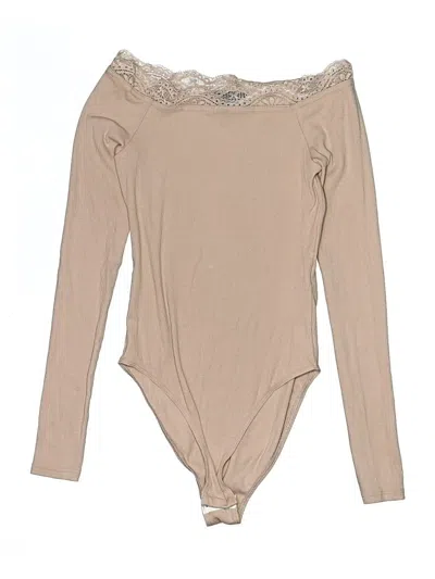 Pre-owned Topshop Bodysuit In Tan