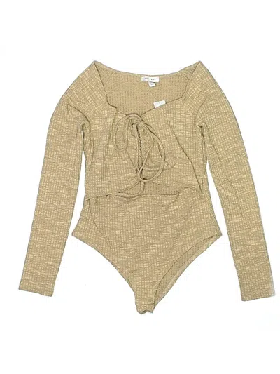 Topshop Bodysuit In Brown