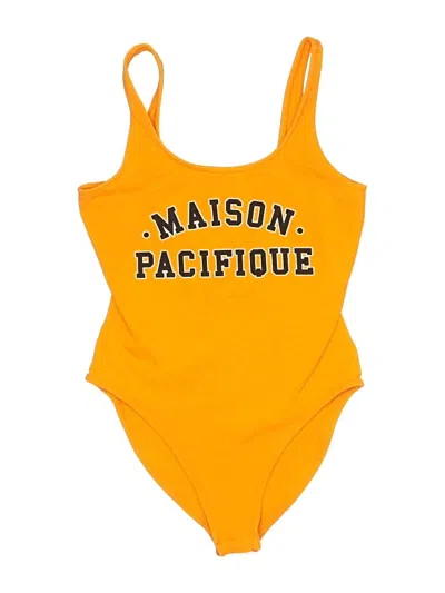 Pre-owned Topshop Bodysuit In Yellow