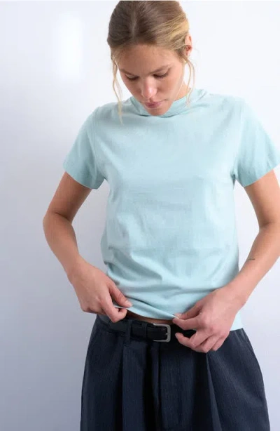 Topshop Boxy Cotton T-shirt In Blue