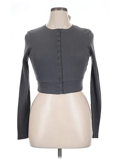Topshop Cardigan Sweater In Gray