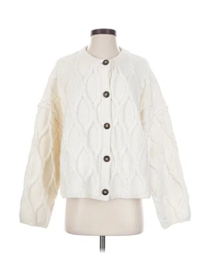 Pre-owned Topshop Cardigan Sweater In White