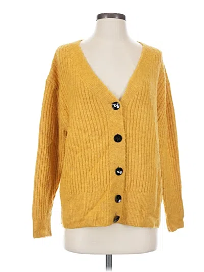 Pre-owned Topshop Cardigan Sweater In Yellow