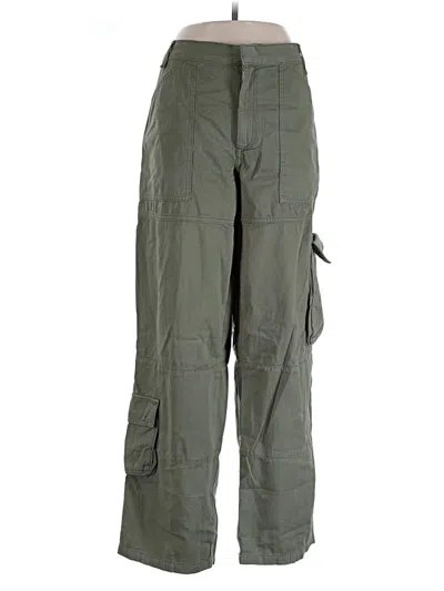 Pre-owned Topshop Cargo Pants In Green
