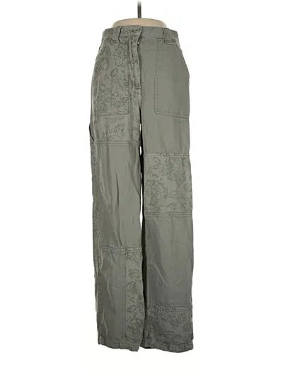 Pre-owned Topshop Cargo Pants In Green