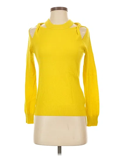 Pre-owned Topshop Cashmere Pullover Sweater In Yellow