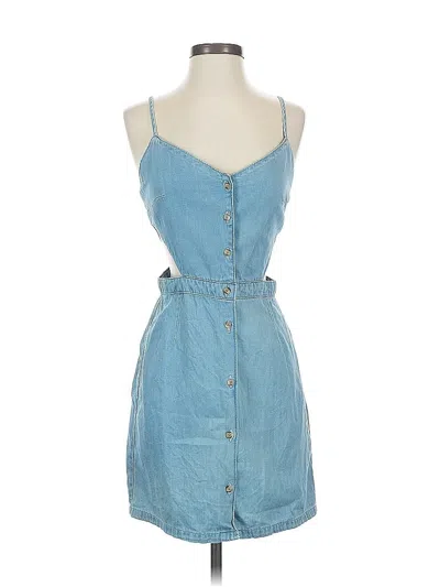 Pre-owned Topshop Casual Dress In Blue
