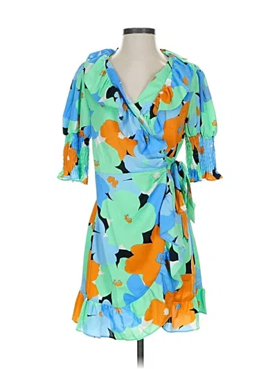 Pre-owned Topshop Casual Dress In Blue