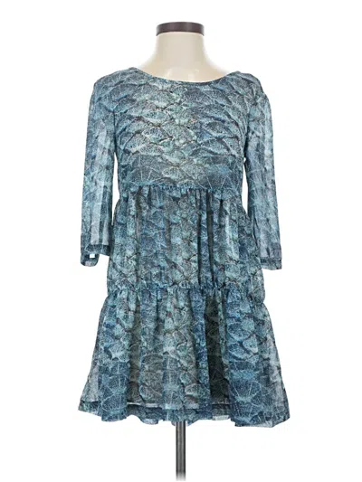 Pre-owned Topshop Casual Dress In Blue