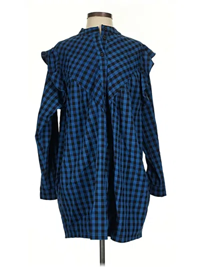 Pre-owned Topshop Casual Dress In Blue